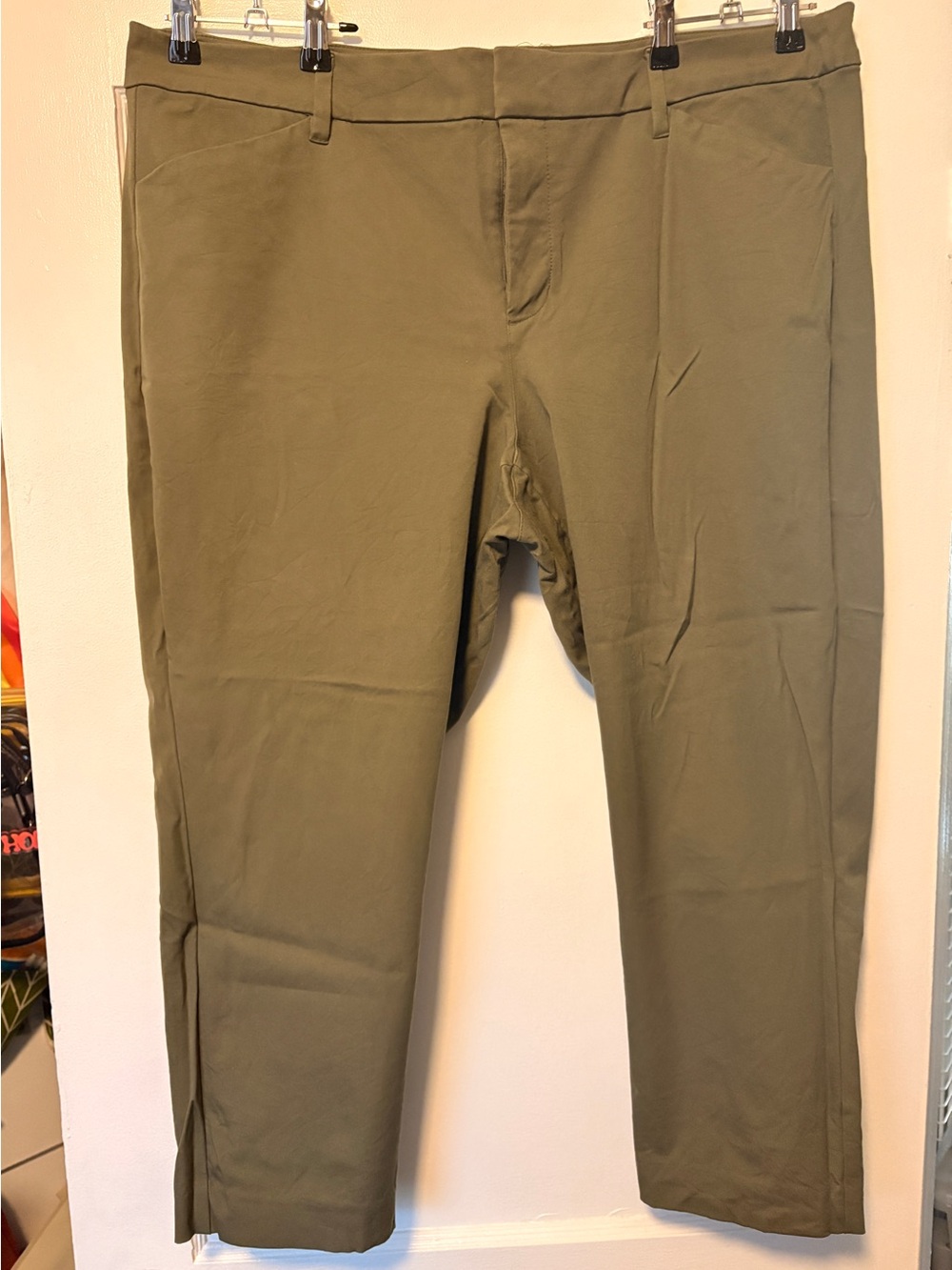 Old Navy Straight-Leg Pants in Olive Green